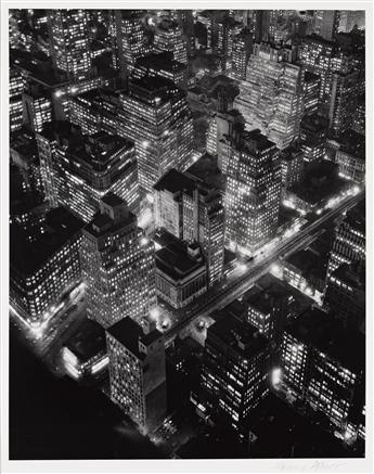 BERENICE ABBOTT (1898-1991) New York at Night. 1932; printed 1980s.                                                                              